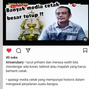 Banyak media cetak tutup !!! Media cetak bagian tradisi bangsa, benarkah..??