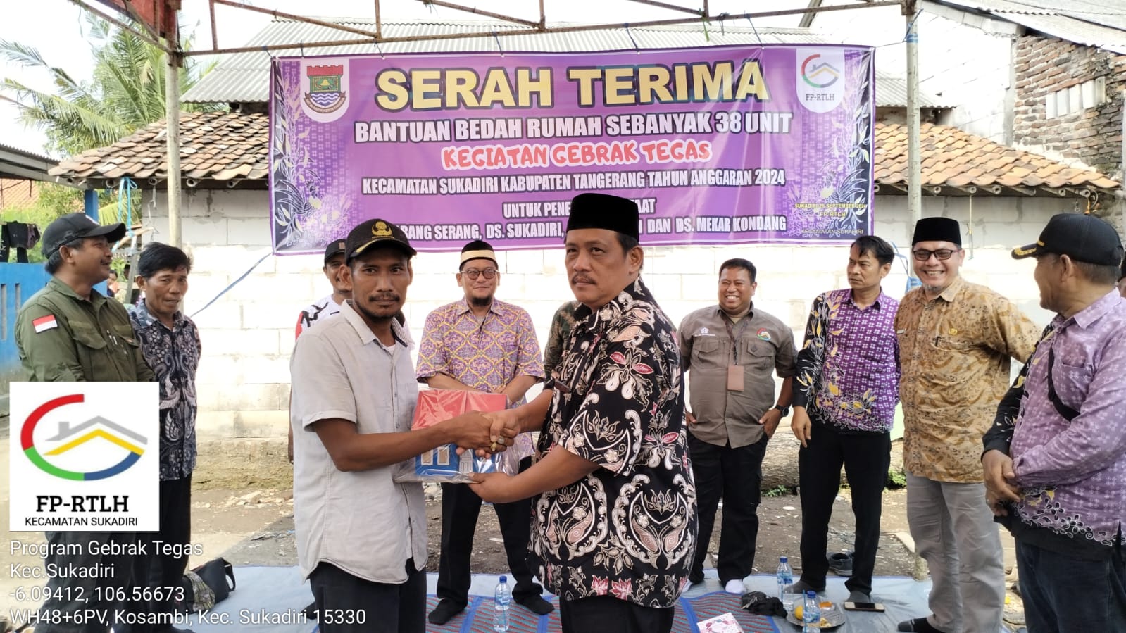 Ketua Forum RTLH Kecamatan Sukadiri Secara Simbolis Serah Terima 38 ...