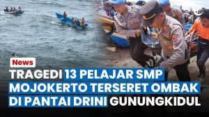 Siswa SMP 7 Mojokerto Terseret Ombak di Pantai Drini, Gunung Kidul